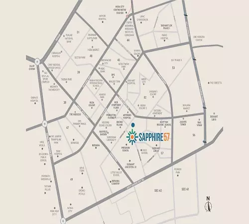 The-ameya-sapphire-57-location-map